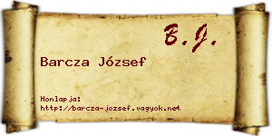 Barcza József névjegykártya