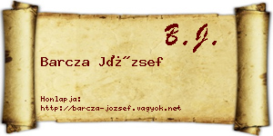 Barcza József névjegykártya