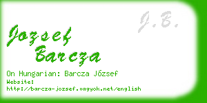 jozsef barcza business card