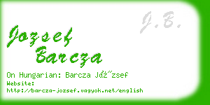 jozsef barcza business card